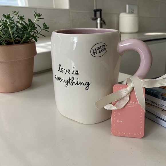 Rae Dunn Other - Rae Dunn ‘Love is Everything’ Mug with Purple Heart handle - New